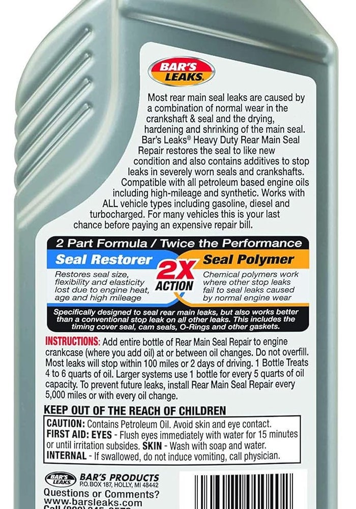 Nan Bar's Leaks Heavy Duty Rear Main Seal Repair - 16.9 FL OZ (500 mL) - Stops All Oil Leaks - Image 2