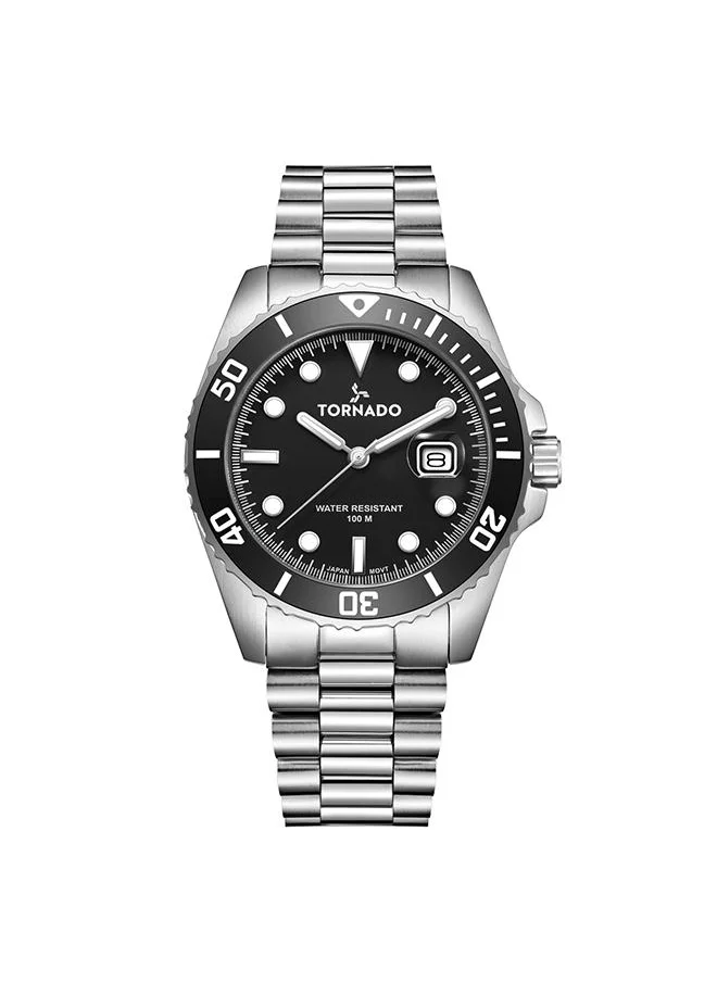 TORNADO Tornado LUMINA ANALOG T22001-SBSB Men's Analog Display Watch & Stainless Steel Strap Silver