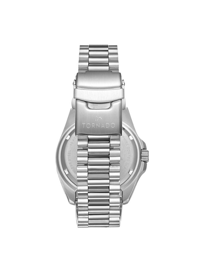 TORNADO Men's Analog Display Watch With Silver Stainless Steel Strap - T22001-SBSB - Image 3