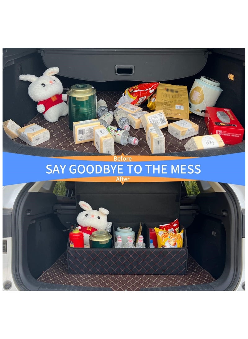 Beauenty Multipurpose Car Trunk Organizer,Car Boot Organiser Collapsible, Waterproof and Durable Car Boot Tidy, Multi-Compartment Car Trunk Organizer Box, Essential Car Accessories Large Storage Box - Image 4