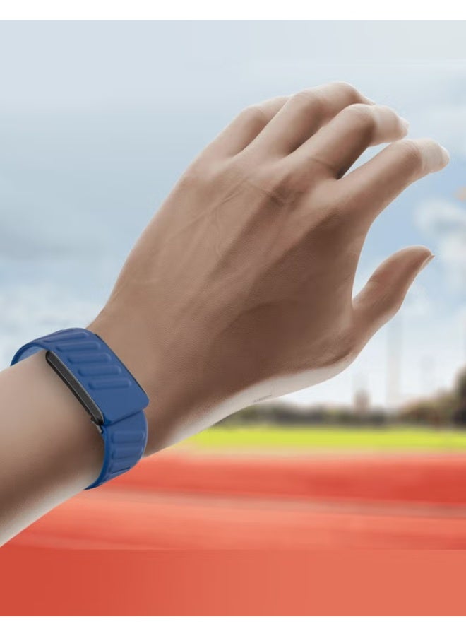 سوار سيليكون قابل للتنفس متوافق مع Whoop 5.0 - سوار استبدال مغناطيسي ناعم للرجال والنساء في الإمارات - مثالي للجيم والرياضة والاستخدام اليومي - أزرق - Image 4