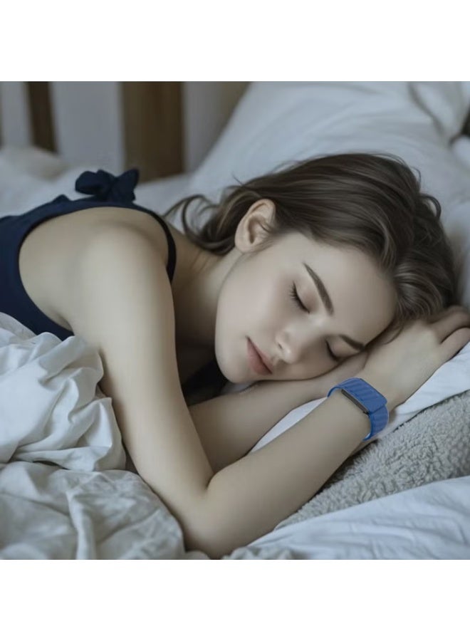 سوار سيليكون قابل للتنفس متوافق مع Whoop 5.0 - سوار استبدال مغناطيسي ناعم للرجال والنساء في الإمارات - مثالي للجيم والرياضة والاستخدام اليومي - أزرق - Image 5