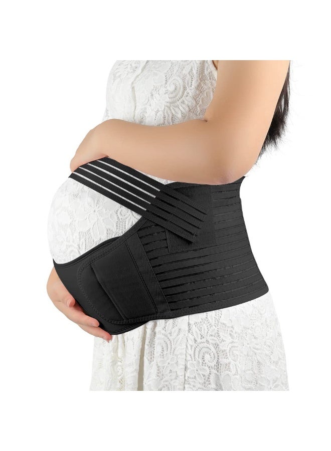 Belly Support Belt Pregnancy Support Belt Back, Belly Band, Breathable Belly Support Brace for Abdomen, Pelvis, Waist Back Pain, Adjustable 3-in-1 Maternity Belt for All Stages of Pregnancy - Image 1