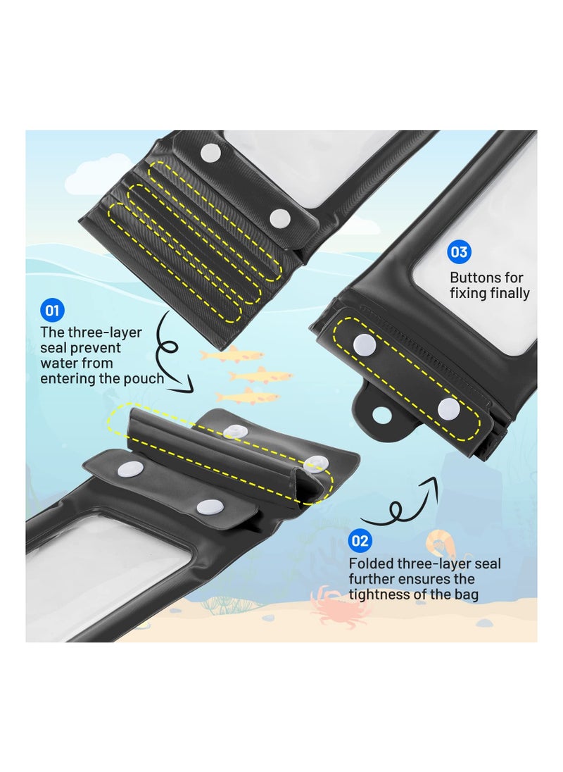 Generic - Waterproof Phone Pouch, Triple protection, Floating Phone Dry Bag, Waterproof Cellphone Case Up to 7" with Lanyard, for 14 13 12 11 Pro MAX/XS/XS MAX/XR/X, S22/S21/S10 Pixel/OnePlus - Image 1