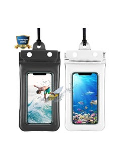Waterproof Phone Pouch, Triple protection, Floating Phone Dry Bag, Waterproof Cellphone Case Up to 7" with Lanyard, for 14 13 12 11 Pro MAX/XS/XS MAX/XR/X, S22/S21/S10 Pixel/OnePlus