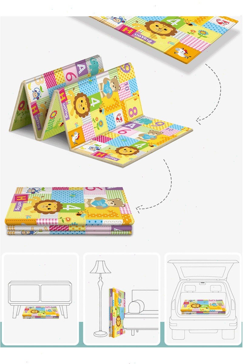 Topyich Double-Sided Baby Play Mat , 100*180*1 cm Waterproof Baby Crawling Mat, Extra Thick Kids Crawling Mat, Reversible Large Soft for Toddler (Lion kingdom）  - Image 2