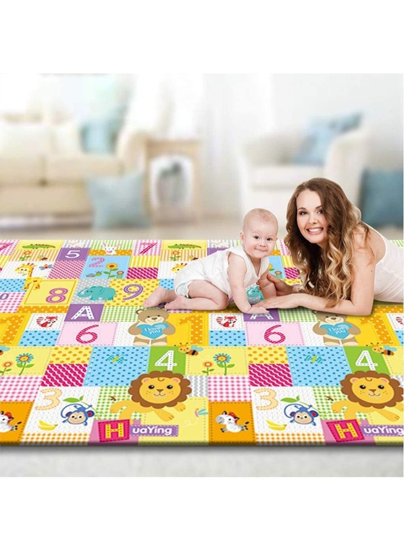 Topyich Double-Sided Baby Play Mat , 100*180*1 cm Waterproof Baby Crawling Mat, Extra Thick Kids Crawling Mat, Reversible Large Soft for Toddler (Lion kingdom）  - Image 4