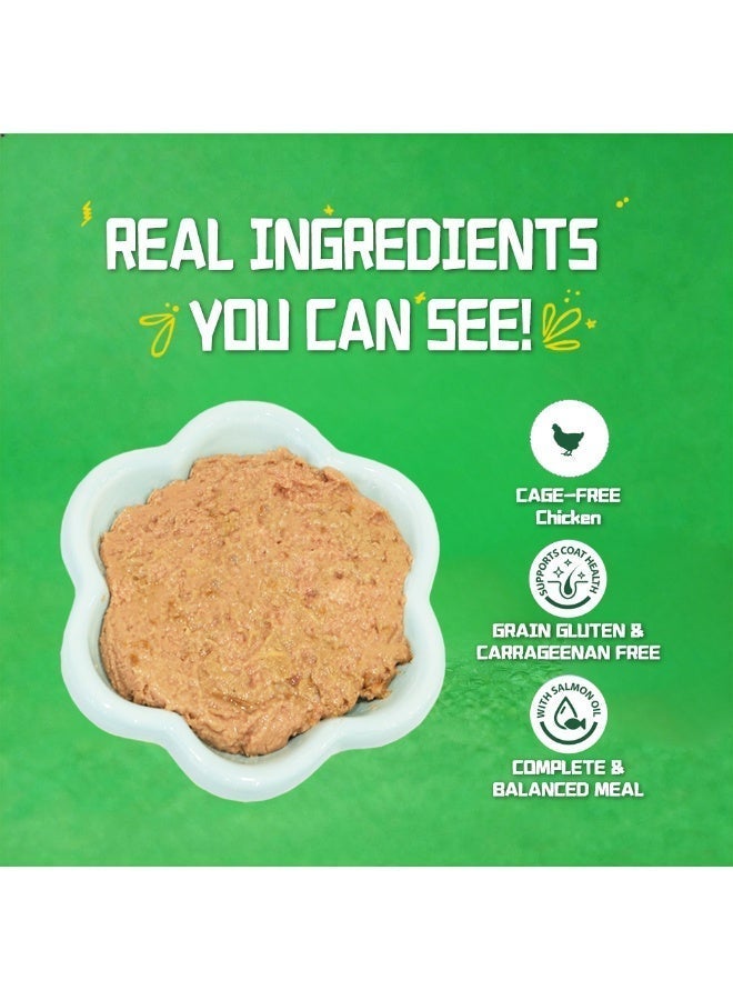 Petfull Chicken Wet Cat Food – 170g Grain-Free Canned Cat Food with Salmon Oil – Hydrolyzed Protein for Easy Digestion – Complete & Balanced Main Meal for Adult Cats （Pack of 24） - Image 4