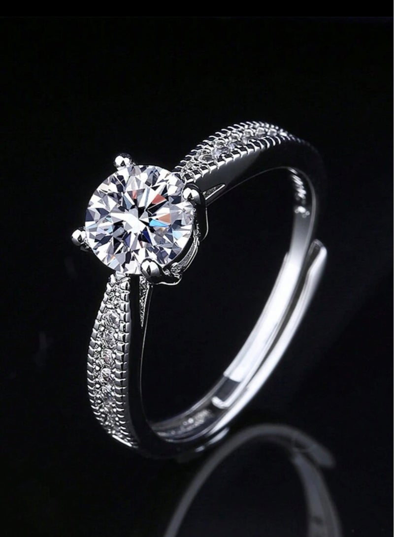 Equal Stainless Steel Silver Ring For Women One Size - Image 2