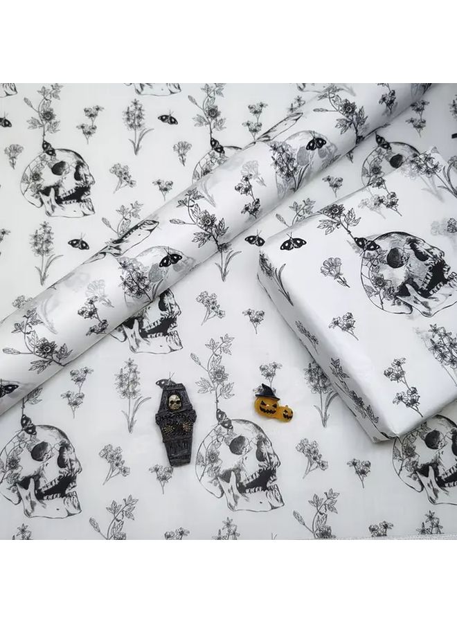 35 Sheets Skull Floral Tissue Paper 20x14 Inch For Gift Wrapping And Party Decor - Image 4