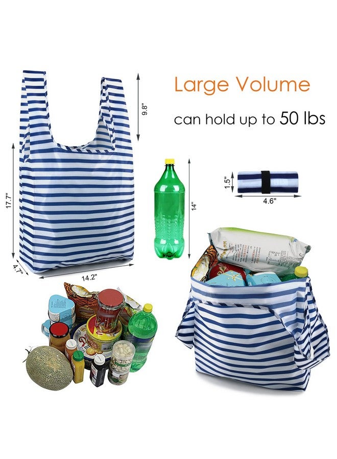 BeeGreen Reusable Grocery Shopping Bags Groceries Totes 12 Pack 50LBS Foldable Fashion Bags w small bag Geometry Large Grocery Bags w handles Bulk Washable Heavy Duty Polyester Fabric Cloth - Image 1