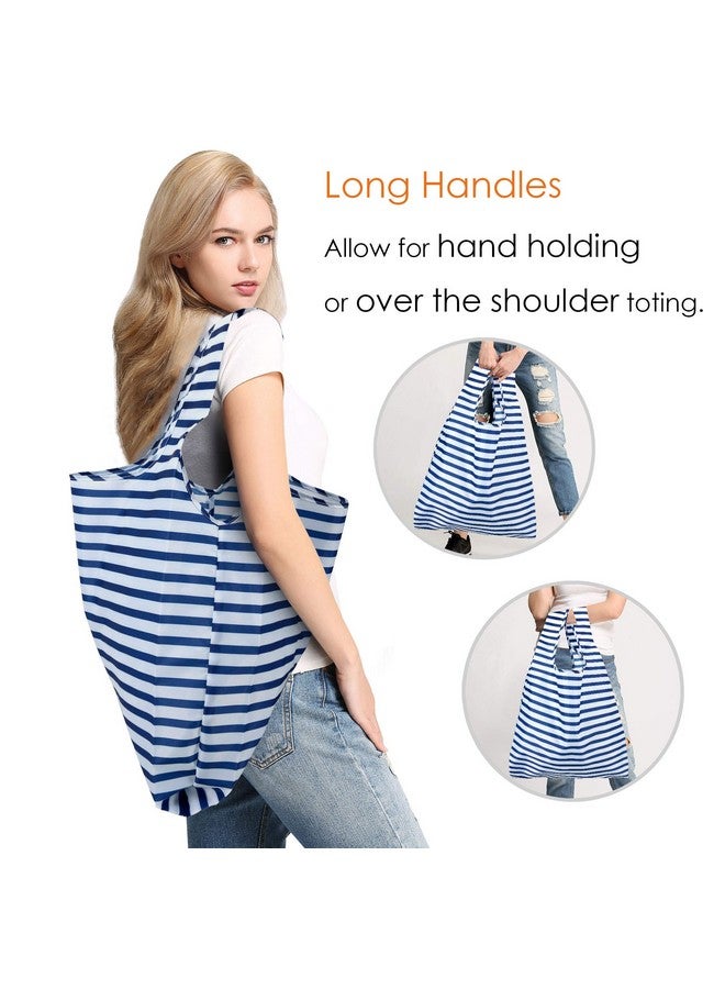 BeeGreen Reusable Grocery Shopping Bags Groceries Totes 12 Pack 50LBS Foldable Fashion Bags w small bag Geometry Large Grocery Bags w handles Bulk Washable Heavy Duty Polyester Fabric Cloth - Image 2