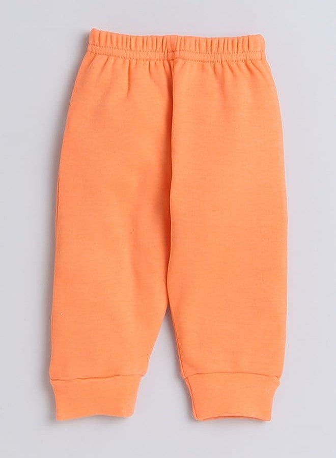 BUMZEE Orange & White Baby Boys Full Sleeves Jabla & Pyjama Set Age - 3-6 Months (Peb8769C-org.wht) - Image 4