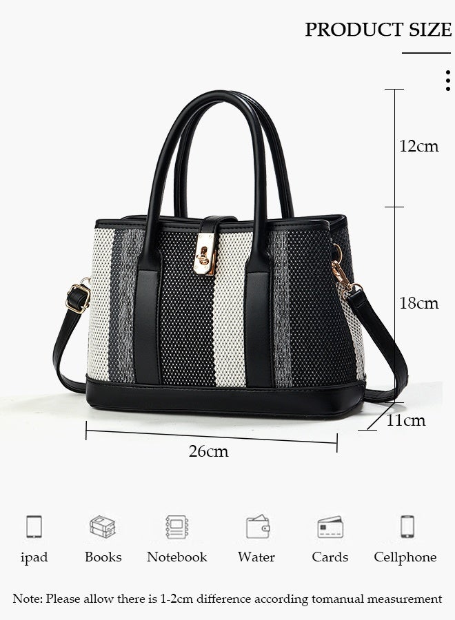 DUNISO Women's Handbag with Removable Shoulder Strap, Soft PU Leather Elegant Tote Bag, Large Capacity Tote Shoulder Bag, Fashion Ladies Satchel Bag for Office Travel Daily - Image 2