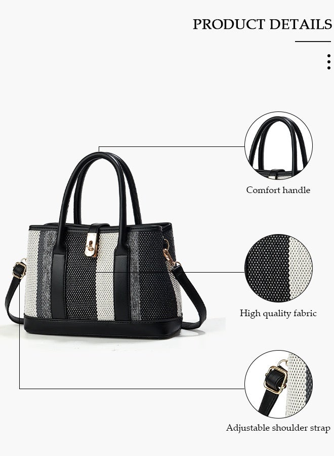 DUNISO Women's Handbag with Removable Shoulder Strap, Soft PU Leather Elegant Tote Bag, Large Capacity Tote Shoulder Bag, Fashion Ladies Satchel Bag for Office Travel Daily - Image 4