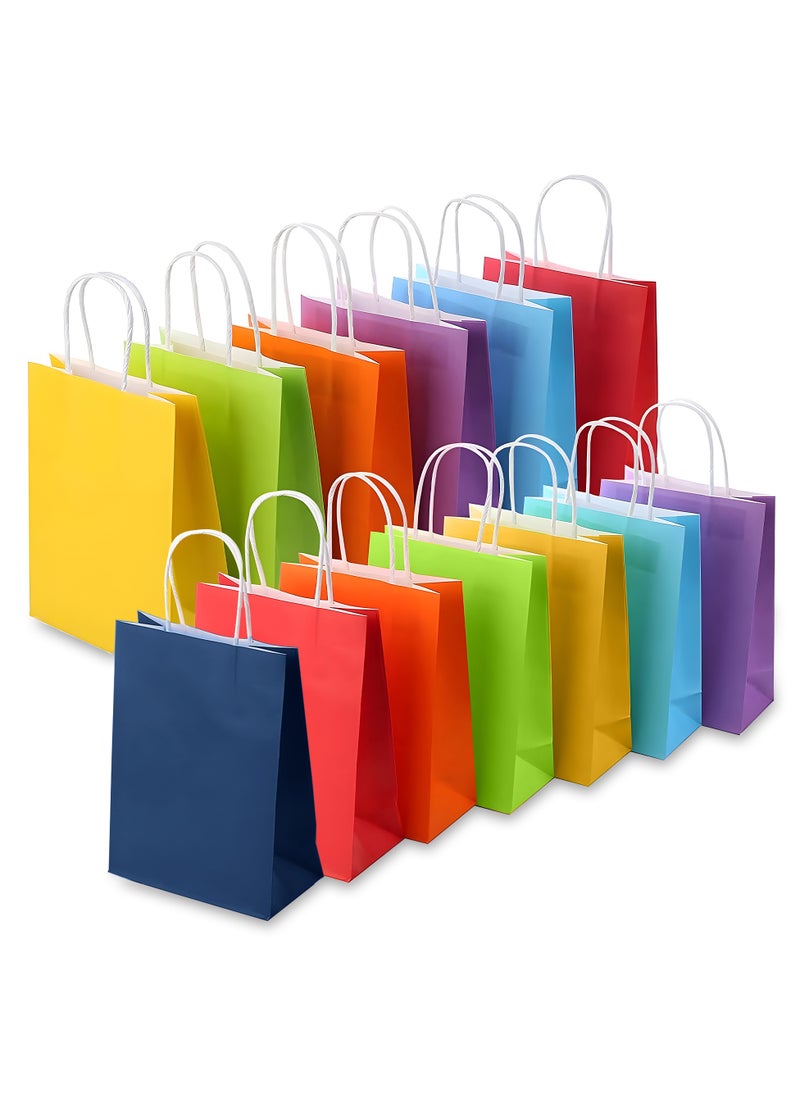 HM2A Gift Bags, Small Paper Bags 25-piece Set: 15x21x8 Cm Gift Bag, Small Bag Set, Kraft Paper Bags For Gifts, Goodie Bags  - Image 1