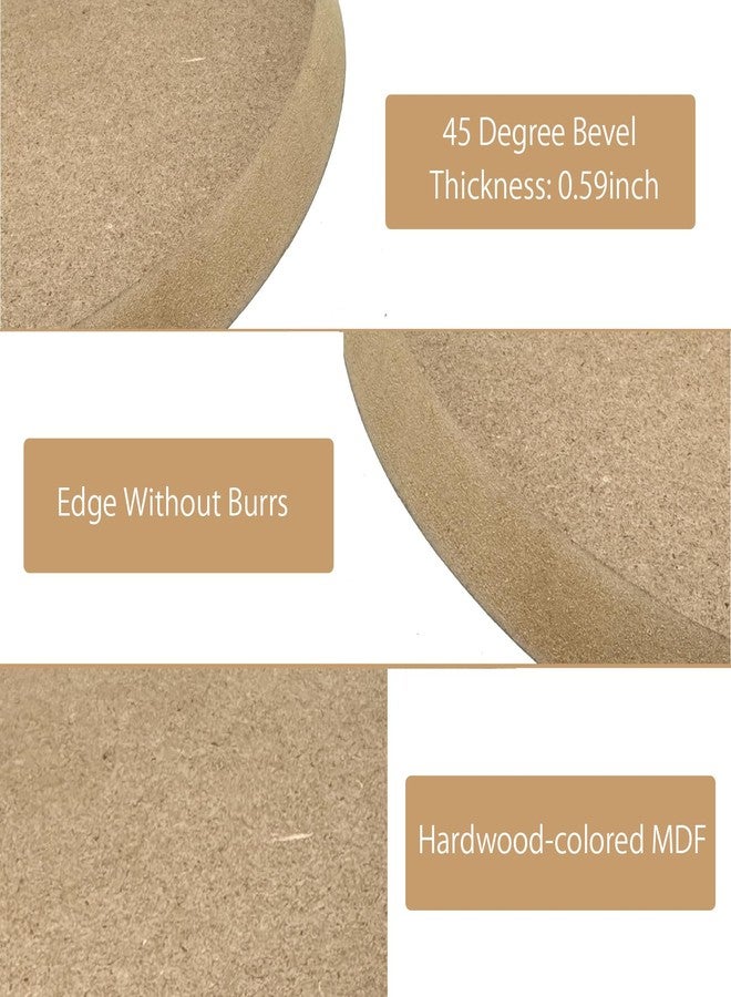 CREATCABIN 2 Pcs Round Pottery Molds Ceramics Plate Forming Molds Wooden Pottery Forms Clay Pottery Molding Tools MDF Ceramics Dish Plate Slump Mold for Handbuilding Plates DIY Craft Supplies 3.9 Inch - Image 3