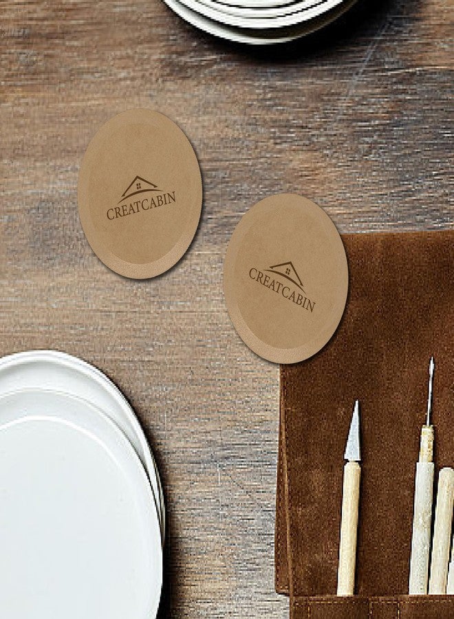 CREATCABIN 2 Pcs Round Pottery Molds Ceramics Plate Forming Molds Wooden Pottery Forms Clay Pottery Molding Tools MDF Ceramics Dish Plate Slump Mold for Handbuilding Plates DIY Craft Supplies 3.9 Inch - Image 5