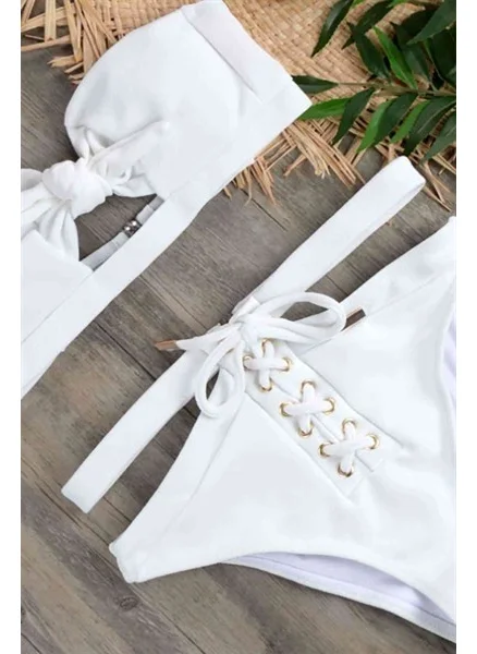 Angelsin Special Design Bikini Set White