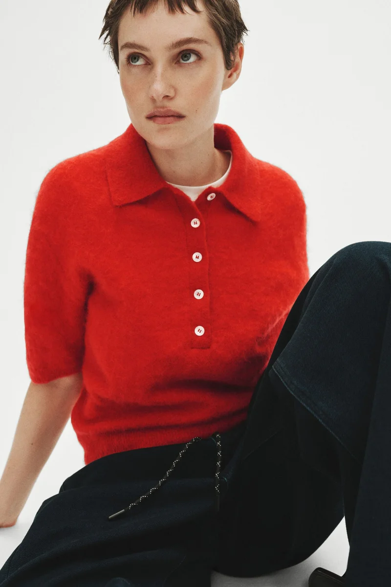 H&M Mohair-blend polo shirt