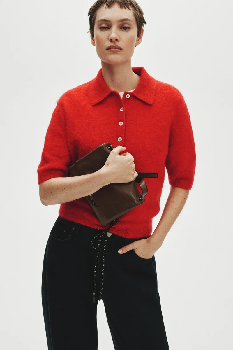 H&M Mohair-blend polo shirt