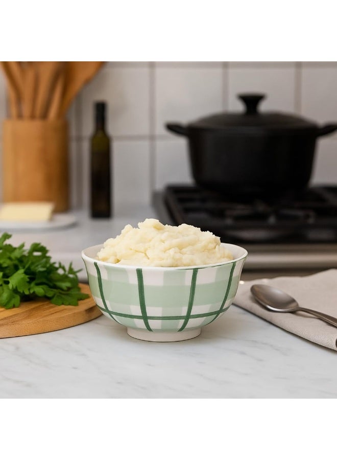 BS B&S Picnic Pad Print Porcelain Cereal Bowl Set of 4 - Image 3