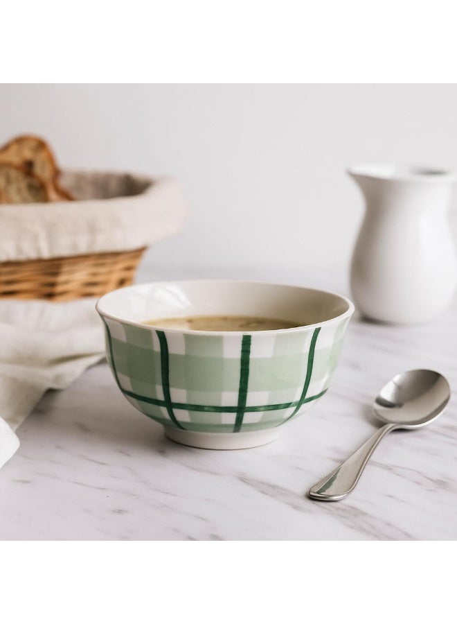 BS B&S Picnic Pad Print Porcelain Cereal Bowl Set of 4 - Image 2