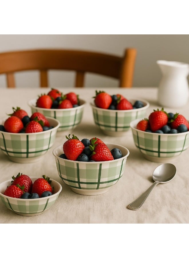 BS B&S Picnic Pad Print Porcelain Cereal Bowl Set of 4 - Image 5