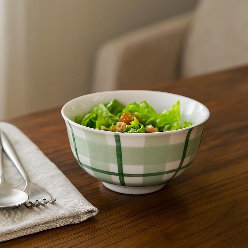 BS B&S Picnic Pad Print Porcelain Cereal Bowl Set of 4 - Image 1