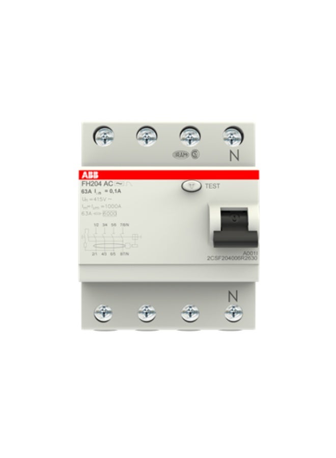 ABB ELCB ( 63A 4POLE 100MA )