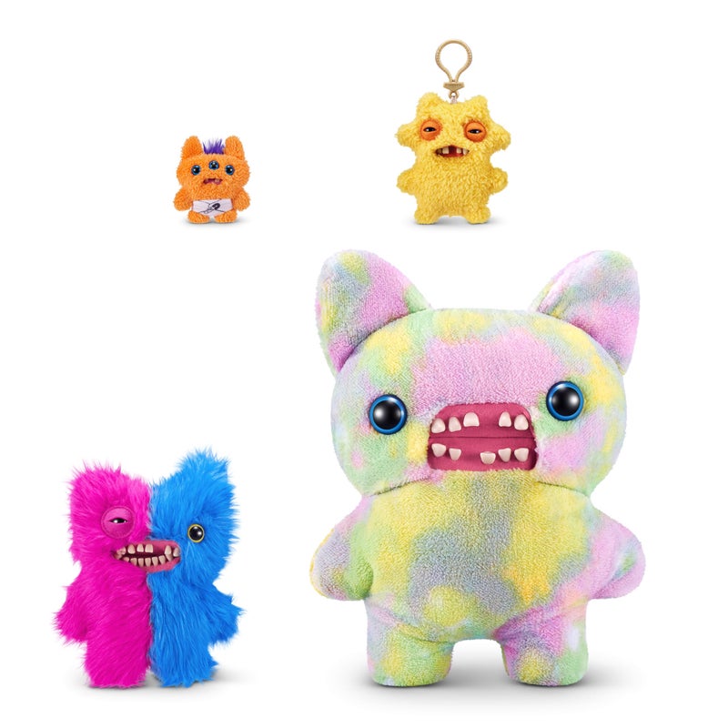 Fuggler ZURU Misfit Monsters 9" Series 1 Funny Ugly Monster Plush Toy (Mr Screech - Pink & Blue) - Image 4