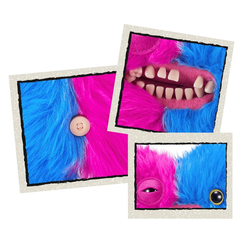 Fuggler ZURU Misfit Monsters 9" Series 1 Funny Ugly Monster Plush Toy (Mr Screech - Pink & Blue) - Image 3