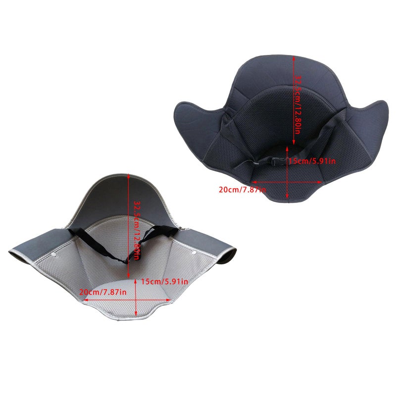 Premium Stroller Cushion Full Wrapping Nonslip Base Machine Washable Polyester Black - Image 5
