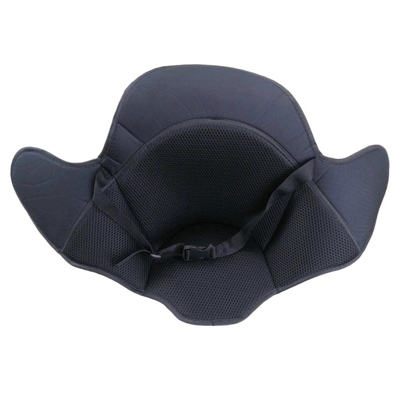 Premium Stroller Cushion Full Wrapping Nonslip Base Machine Washable Polyester Black - Image 2