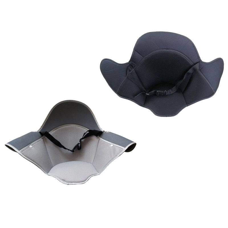 Premium Stroller Cushion Full Wrapping Nonslip Base Machine Washable Polyester Black - Image 4