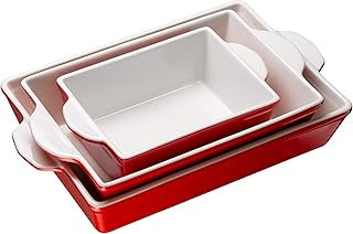 KooK Bakeware Set, Kook, Ceramic Baking Dish, Set of 3, Casserole Dish for cooking, Cake Dinner, Banquet and Daily Use - Image 1
