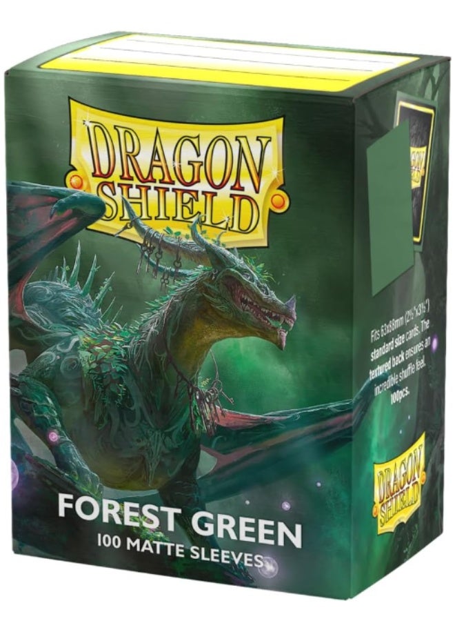 دراجون شيلد Dragon Shield Sleeves – Dragon Shield Matte: Forest Green 100 CT - MTG Card Sleeves are Smooth & Tough - Compatible with Pokemon & Magic The Gathering Cards - Image 1