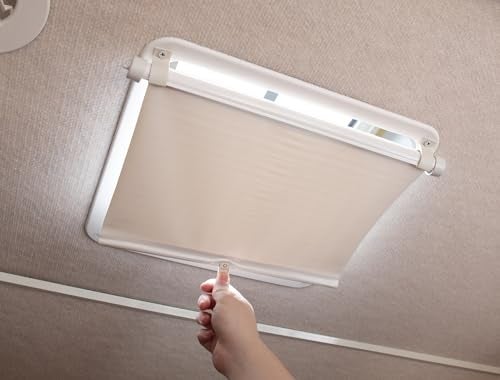 Camco 42913 Retractable Lights Out Vent Shade (Cream) - Image 2