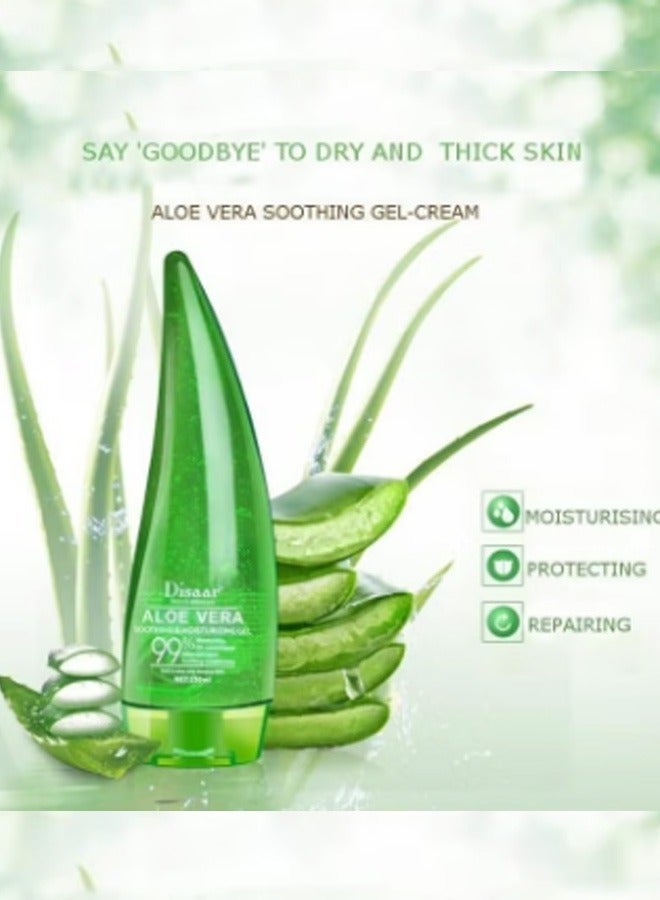 Disaar Aloe Vera Gel 99% Soothing & Moisturizing, Oil Control & After-Sun Repair - 250ml - Image 4