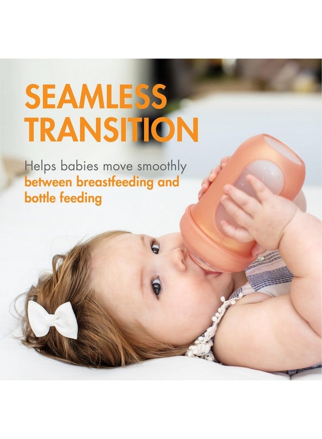 BOON حلمات زجاجات الأطفال من بون نورش كيرف سيليكون - حلمات زجاجات آمنة للطعام من سيليكون بلاتيني - حلمات تدفق سريع لزجاجات الأطفال - مستلزمات تغذية زجاجات الأطفال - 3 قطع - Image 3