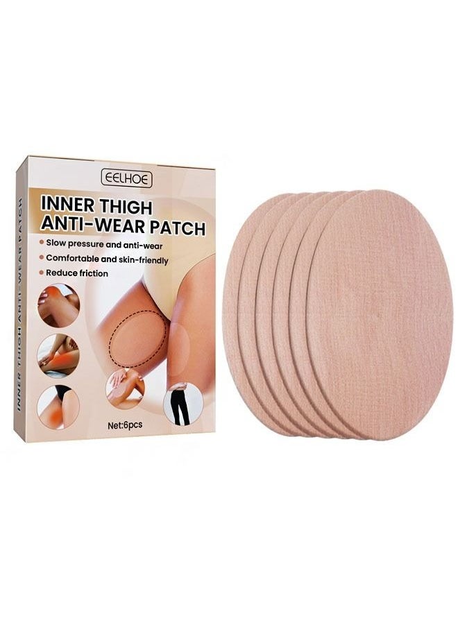 EELHOE 6 Pieces of Invisible Seamless Inner Thigh Anti-Wear Patches, Relieving Pressure and Anti-Wear, Comfortable and Skin-Friendly, Reducing Friction, Convenient and Quick and Not Abrading Feet  - Image 1
