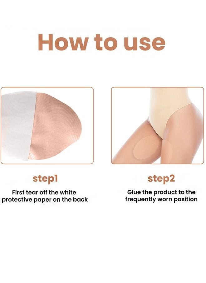 EELHOE 6 Pieces of Invisible Seamless Inner Thigh Anti-Wear Patches, Relieving Pressure and Anti-Wear, Comfortable and Skin-Friendly, Reducing Friction, Convenient and Quick and Not Abrading Feet  - Image 3
