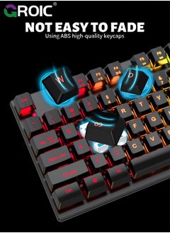GROIC 104 Keys Gaming Keyboard and Mouse Combo with RGB Computer Keyboard, All-Metal Panel, Waterproof Light Up PC Keyboard, USB Wired Keyboard Gaming for MAC Xbox PC Gamer  - Image 5