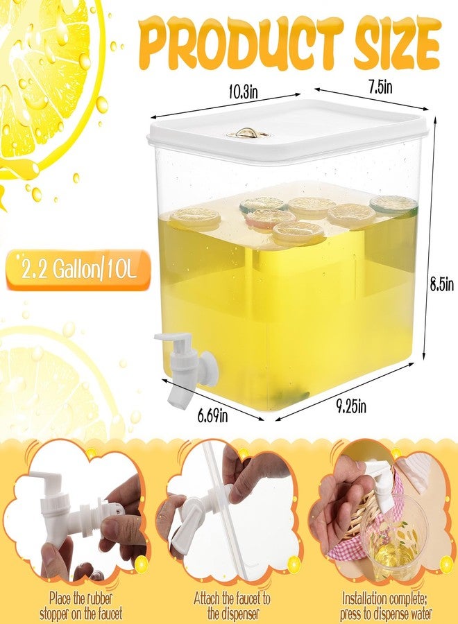 Foxtell Lemonade Stand Supplies Include 8.5L Plastic Drink Dispenser with Spigot 50 Sets Lemonade Cups with Lids and Paper Straws,17oz Disposable Iced Coffee Plastic Cup for Water Juice - Image 2