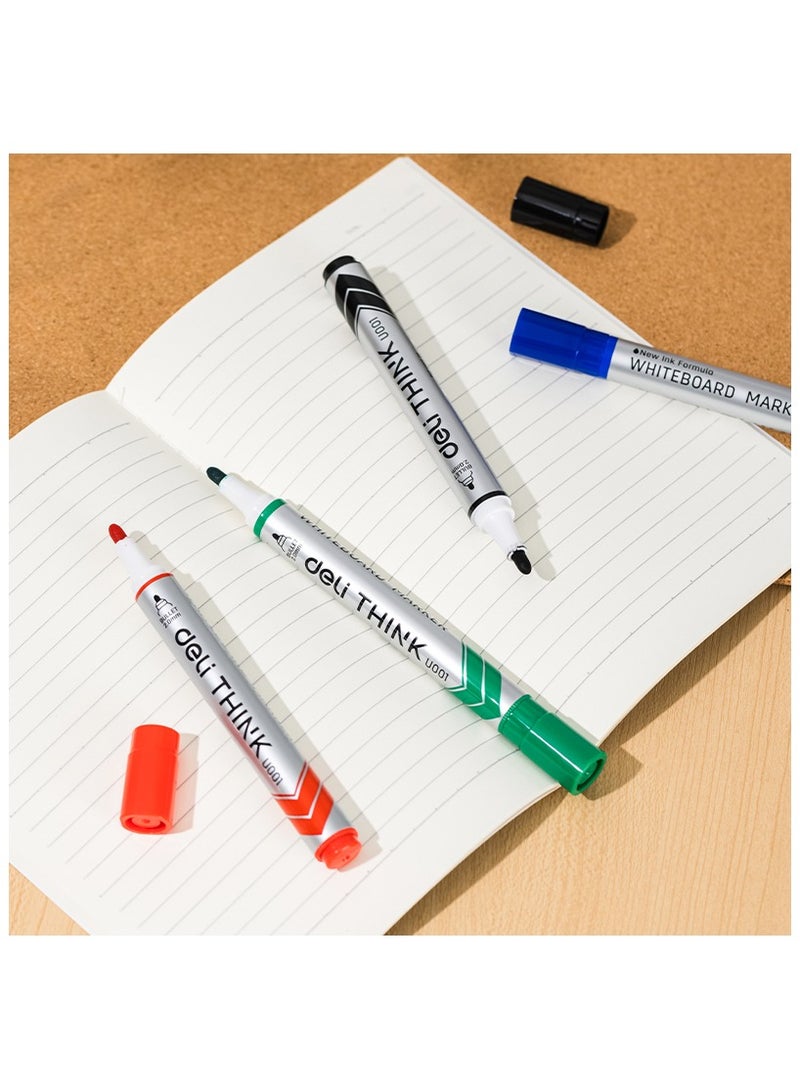 Deli EU00101 Whiteboard Marker Assorted Colour 4pcs/pac- ideal for offices, classrooms, and meetings - Image 5