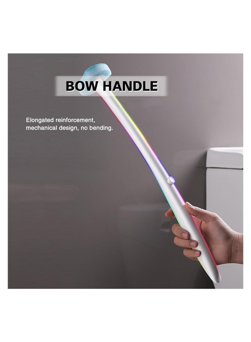 Disposable Toilet Brush, With 16 Toilet Brush Refills Heads Disposable Cleaning System, No Dead Corner Bathroom Wash Set, Wall Mounted Toilet Bowl Cleaner Brush For Bathroom Cleaning