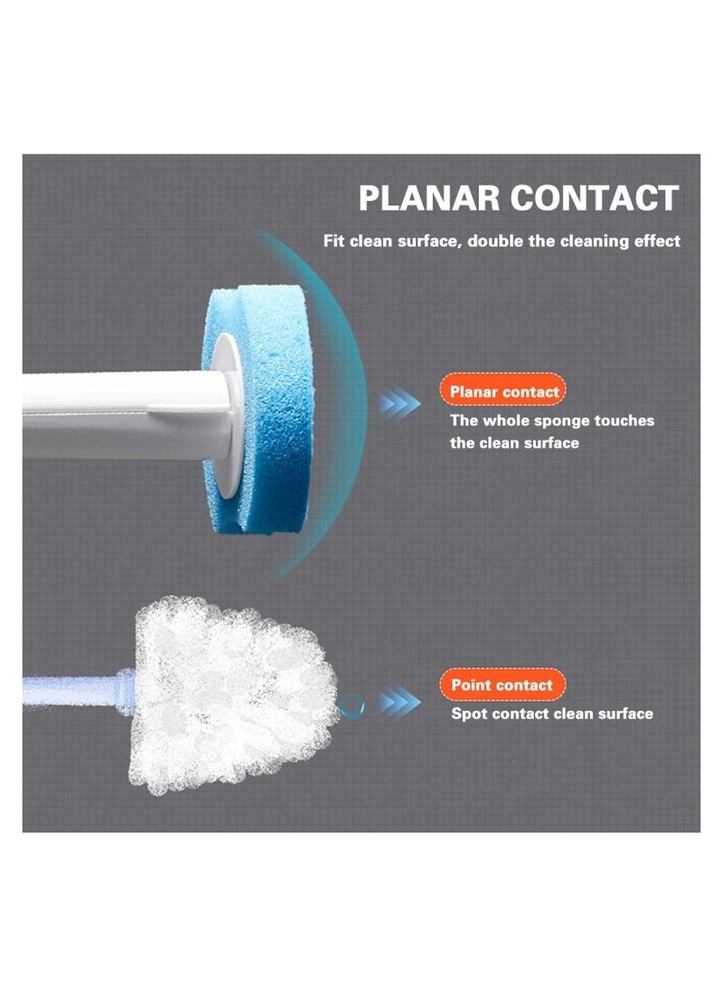 Disposable Toilet Brush, With 16 Toilet Brush Refills Heads Disposable Cleaning System, No Dead Corner Bathroom Wash Set, Wall Mounted Toilet Bowl Cleaner Brush For Bathroom Cleaning