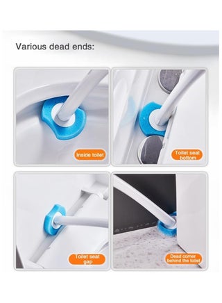 Disposable Toilet Brush, With 16 Toilet Brush Refills Heads Disposable Cleaning System, No Dead Corner Bathroom Wash Set, Wall Mounted Toilet Bowl Cleaner Brush For Bathroom Cleaning - pzsku/ZCED58D12A57249A7128DZ/45/_/1698138376/7d108633-899b-47c1-bd9b-99448dd5db55