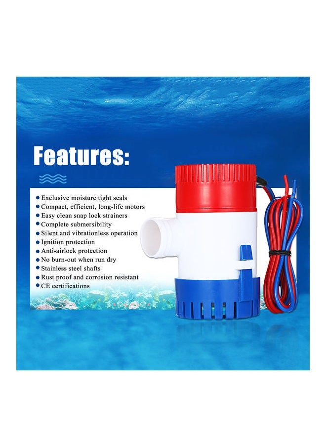 NIBEMINENT - 24V 750GPH Auto Bilge Pump With Float Switch Multicolour - Image 1