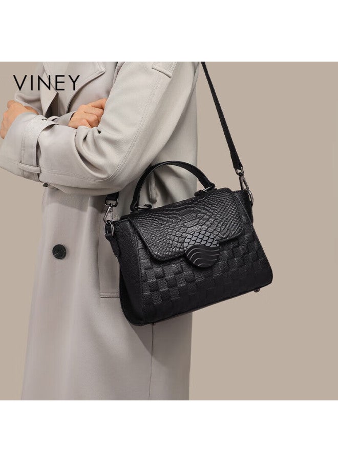 Viney Women's Handbag, Cowhide Crossbody Bag For Mothers, Middle-aged Ladies' Tote And Shoulder Bag, Birthday And New Year Gift For Women And Girlfriends - Image 3